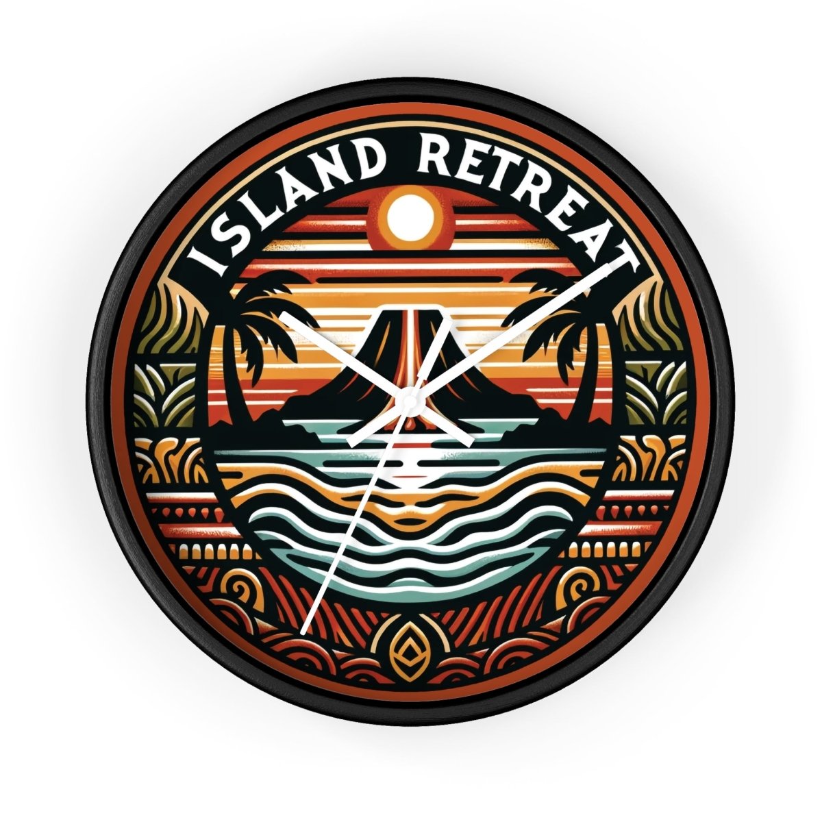 Island Retreat - Wall Clock - The Tiki Yard - Wall Clocks