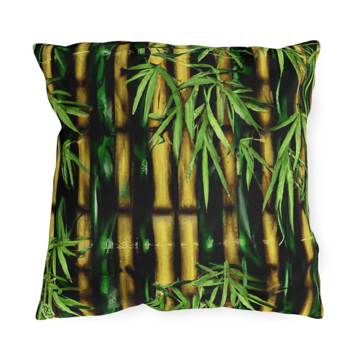 Bamboo Shadows - Outdoor Throw Pillow - The Tiki Yard - Outdoor Throw Pillows