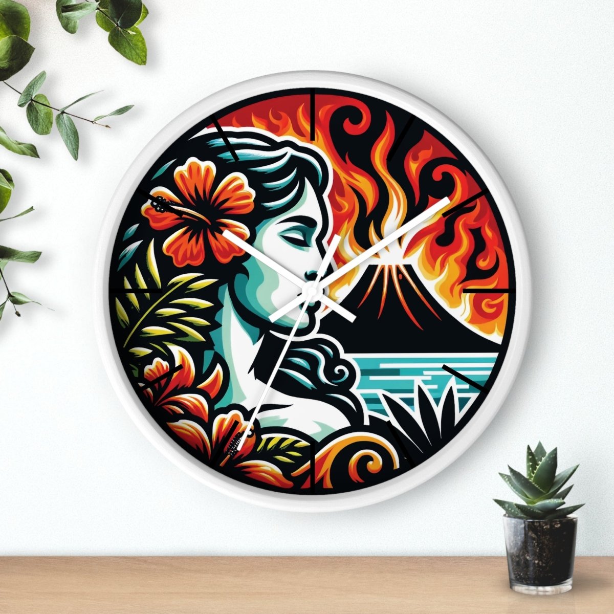 Burning Desire - Wall Clock - The Tiki Yard - Wall Clocks