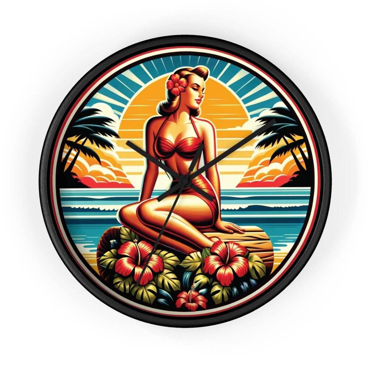 Sunset Dreams - Wall Clock - The Tiki Yard - Wall Clocks