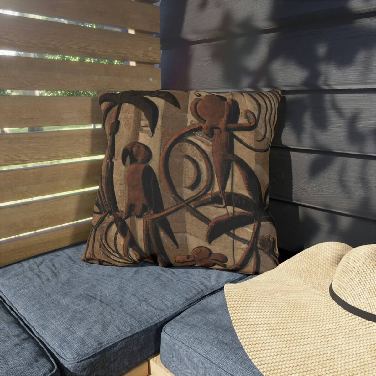 Koa Jungle - Outdoor Throw Pillow - The Tiki Yard - Outdoor Throw Pillows