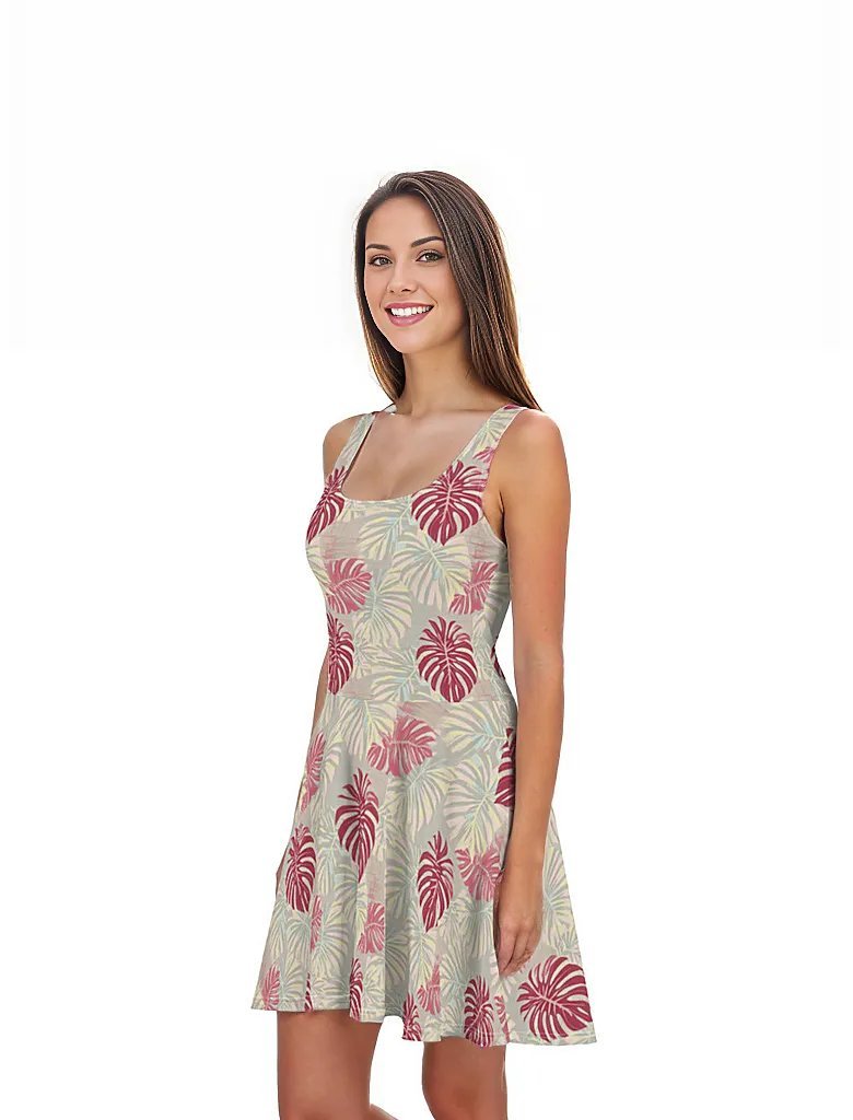 Oahu Dream - Hawaiian Dress - The Tiki Yard - Women's Hawaiian Skater Dress