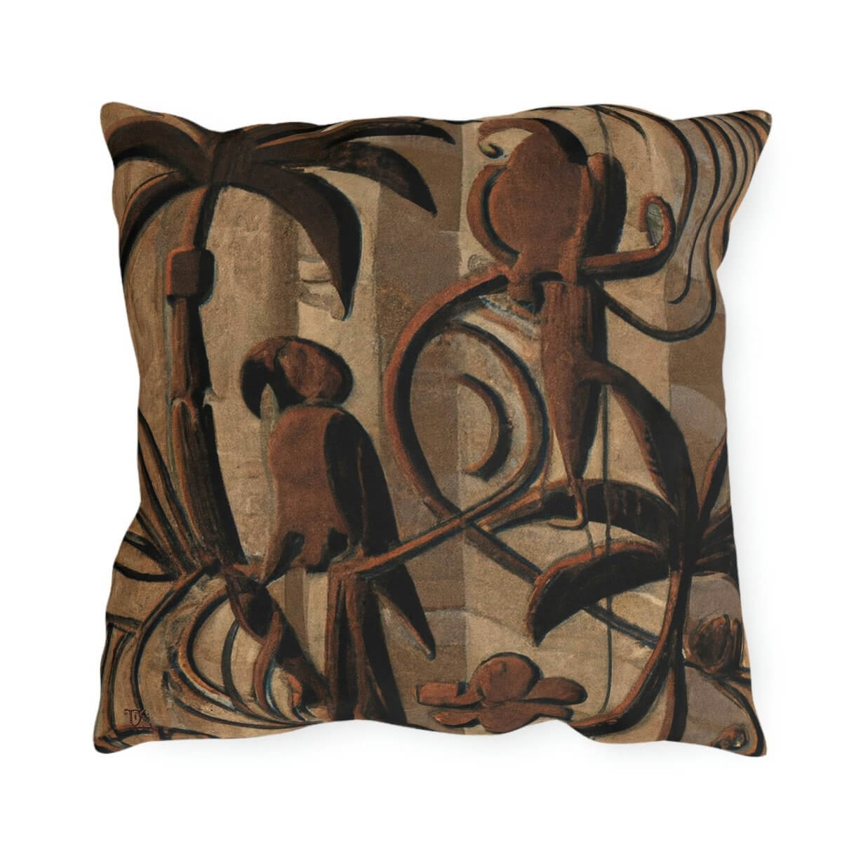 Koa Jungle - Outdoor Throw Pillow - The Tiki Yard - Outdoor Throw Pillows