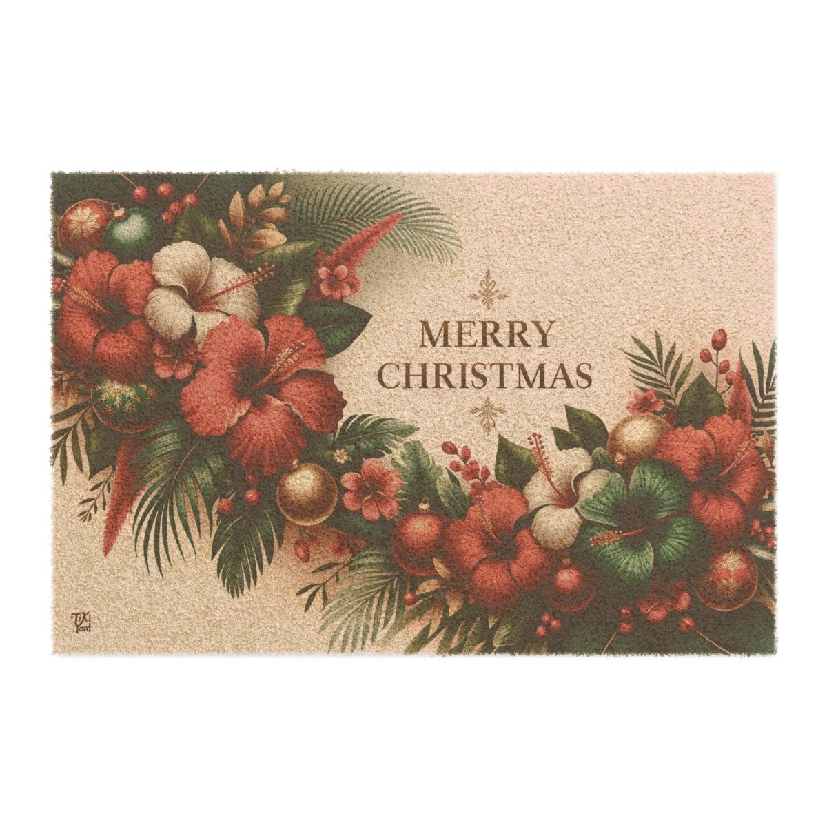 Island Merry Christmas - Doormat - The Tiki Yard - Outdoor Christmas Doormat