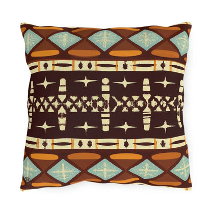 Island Tapa - Outdoor Throw Pillow - The Tiki Yard - Outdoor Throw Pillows