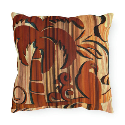Koa Breeze - Outdoor Throw Pillow - The Tiki Yard - Outdoor Throw Pillows