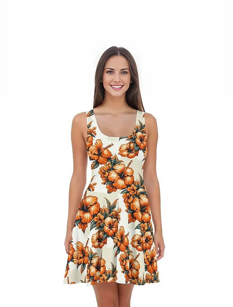 Maui Dreams - Hawaiian Dress - The Tiki Yard - Women's Hawaiian Skater Dress