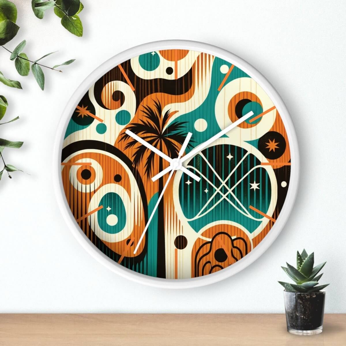 Atomic Rewind - Wall Clock - The Tiki Yard - Wall Clocks