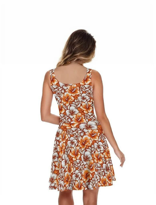 Pele's Dream - Hawaiian Dress - The Tiki Yard - Women's Hawaiian Skater Dress