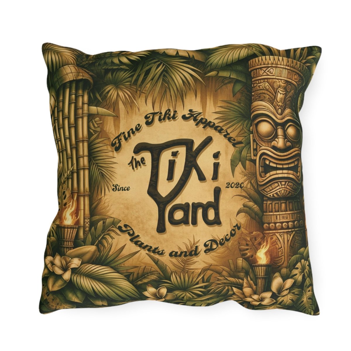 The Tiki Yard - Outdoor Throw Pillow - The Tiki Yard - Outdoor Throw Pillows