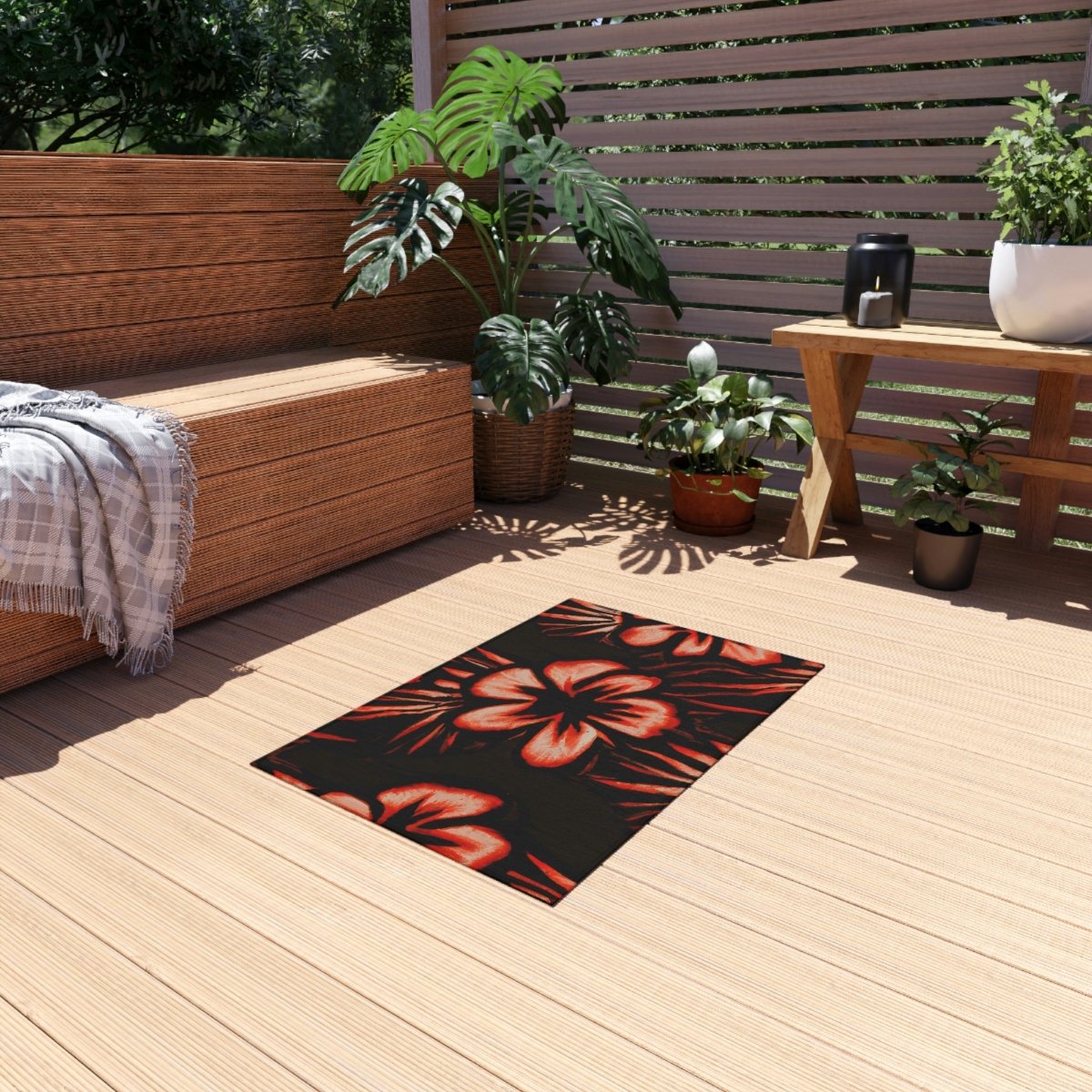 Sunset Blooms - Outdoor Rug - The Tiki Yard - Outdoor Rugs