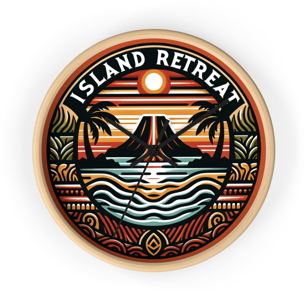 Island Retreat - Wall Clock - The Tiki Yard - Wall Clocks