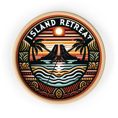 Island Retreat - Wall Clock - The Tiki Yard - Wall Clocks