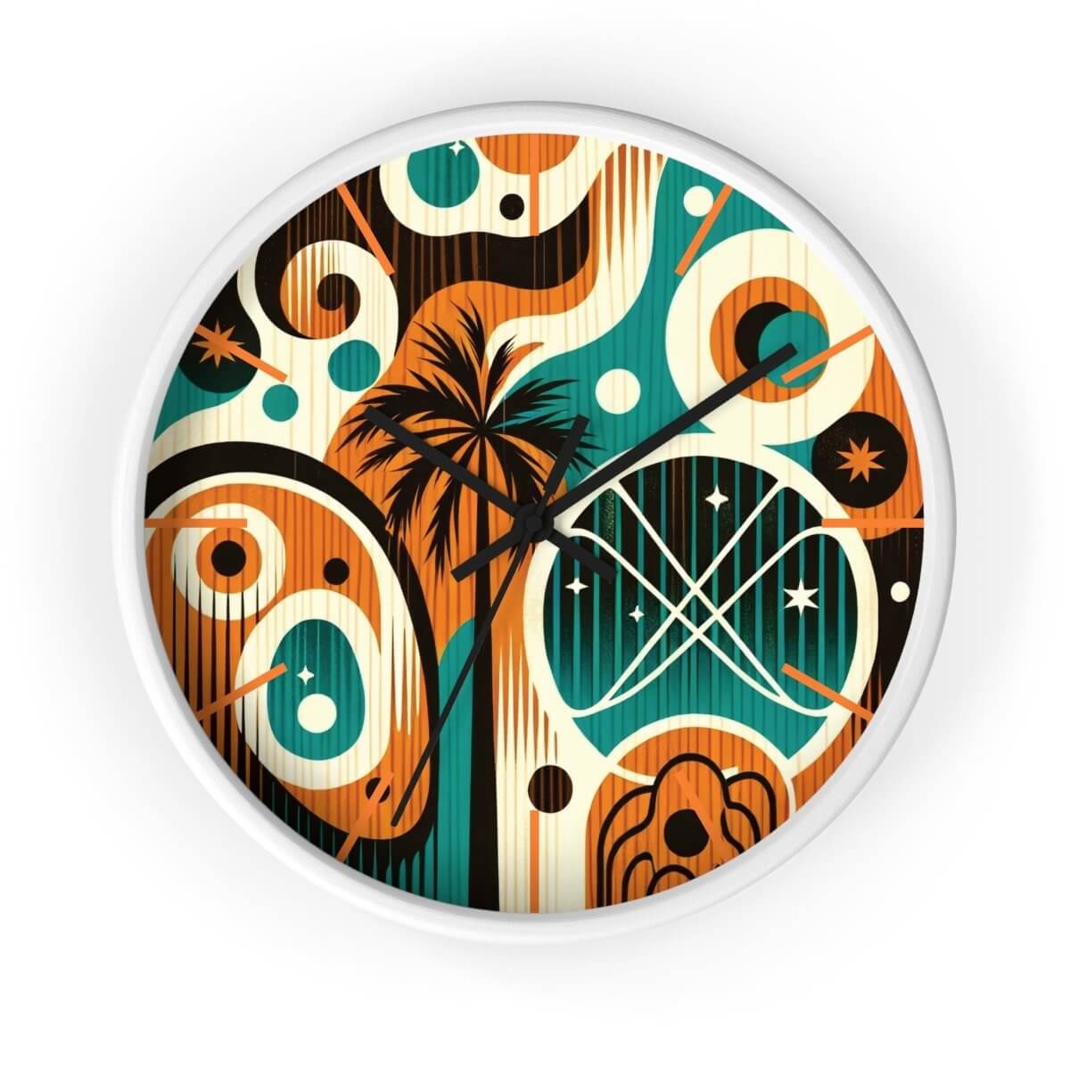 Atomic Rewind - Wall Clock - The Tiki Yard - Wall Clocks