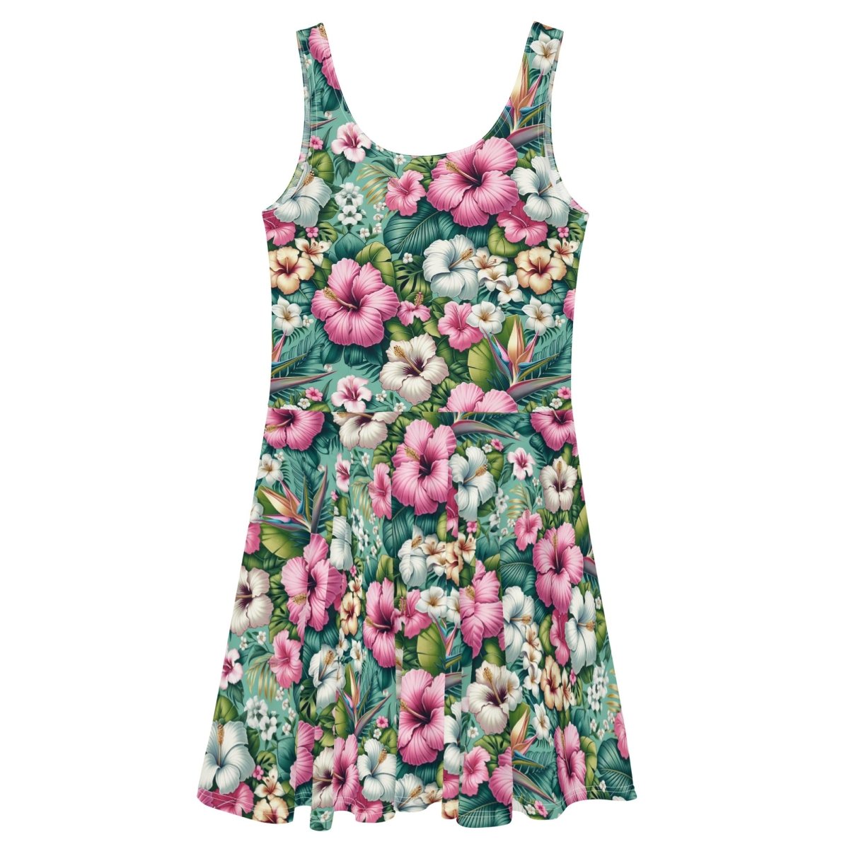 Waimea Bloom - Women's Hawaiian Dress - The Tiki Yard - Women's Hawaiian Skater Dress