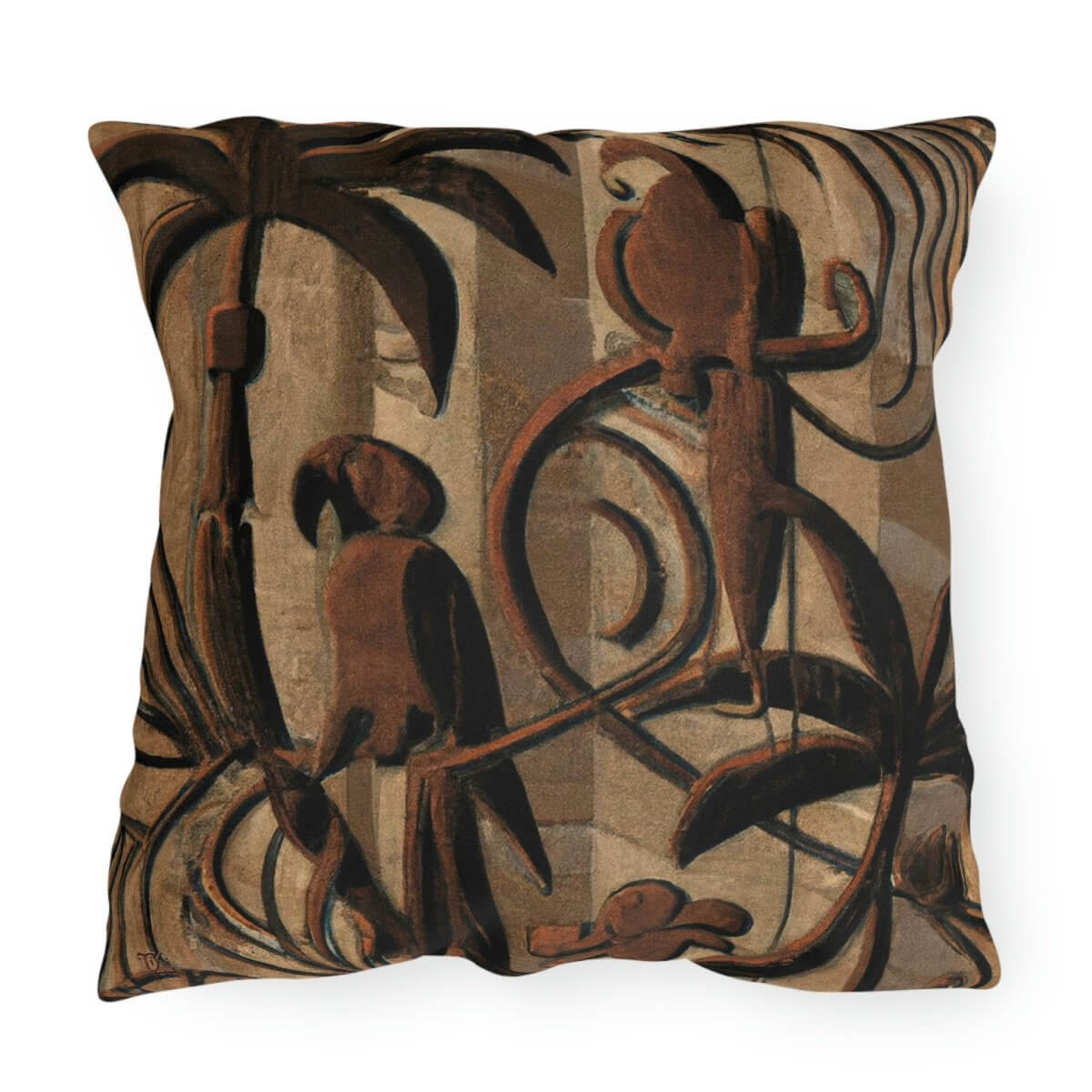 Koa Jungle - Outdoor Throw Pillow - The Tiki Yard - Outdoor Throw Pillows