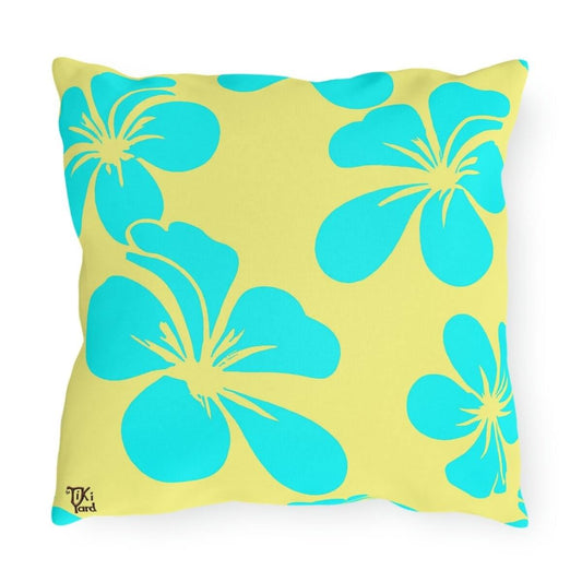 Coastal Blossom - Outdoor Throw Pillow - The Tiki Yard - Outdoor Throw Pillows