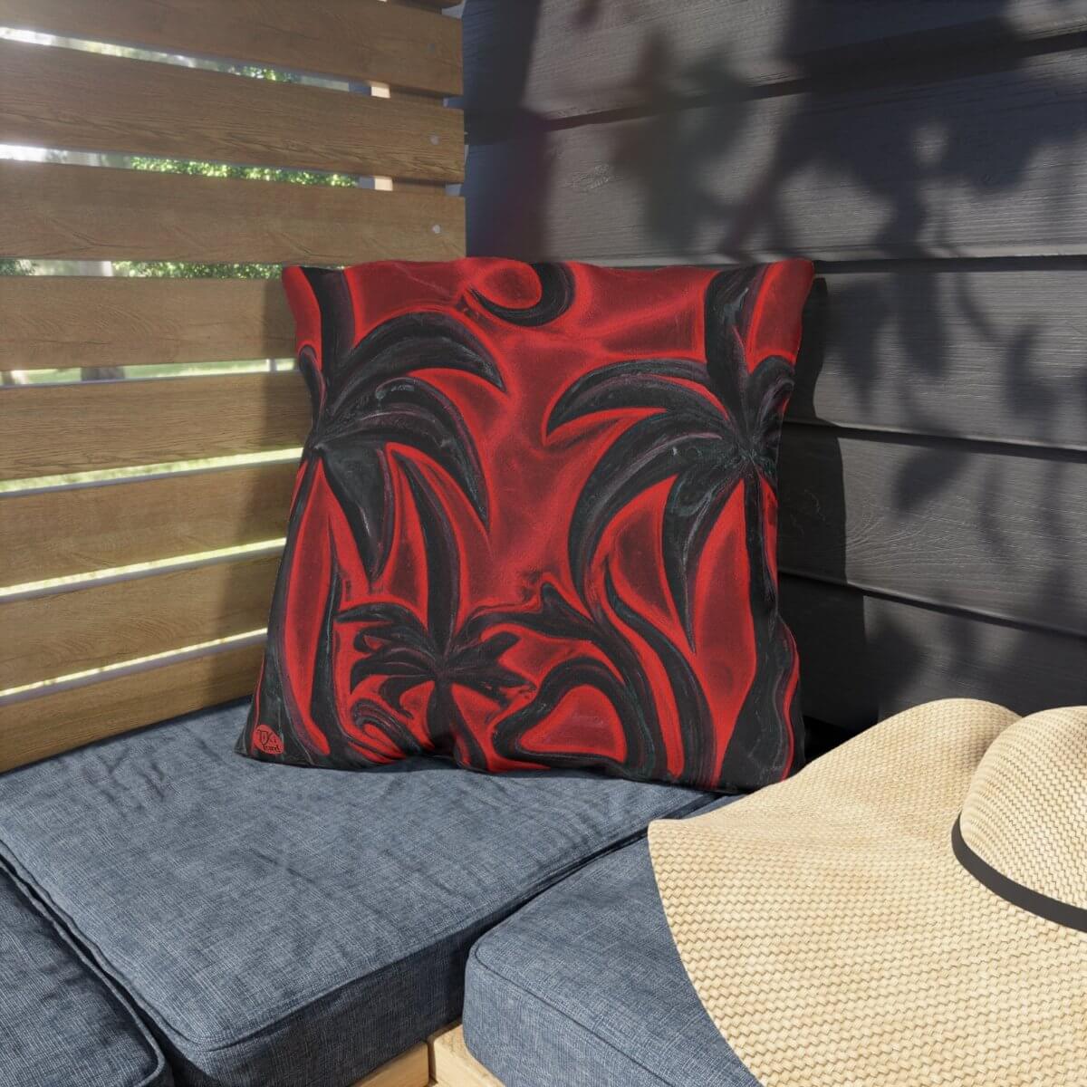 Volcanic Shadows - Outdoor Throw Pillow - The Tiki Yard - Outdoor Throw Pillows