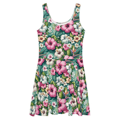 Waimea Bloom - Women's Hawaiian Dress - The Tiki Yard - Women's Hawaiian Skater Dress