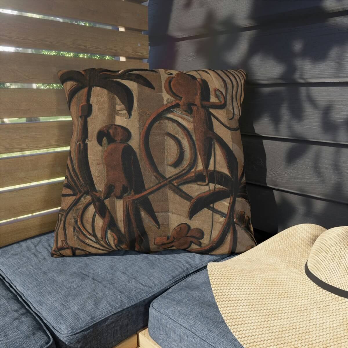 Koa Jungle - Outdoor Throw Pillow - The Tiki Yard - Outdoor Throw Pillows