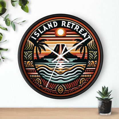 Island Retreat - Wall Clock - The Tiki Yard - Wall Clocks