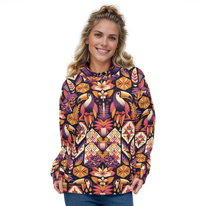 Toucan Serenade - Women's Hoodie - The Tiki Yard - Women's Hawaiian Hoodie