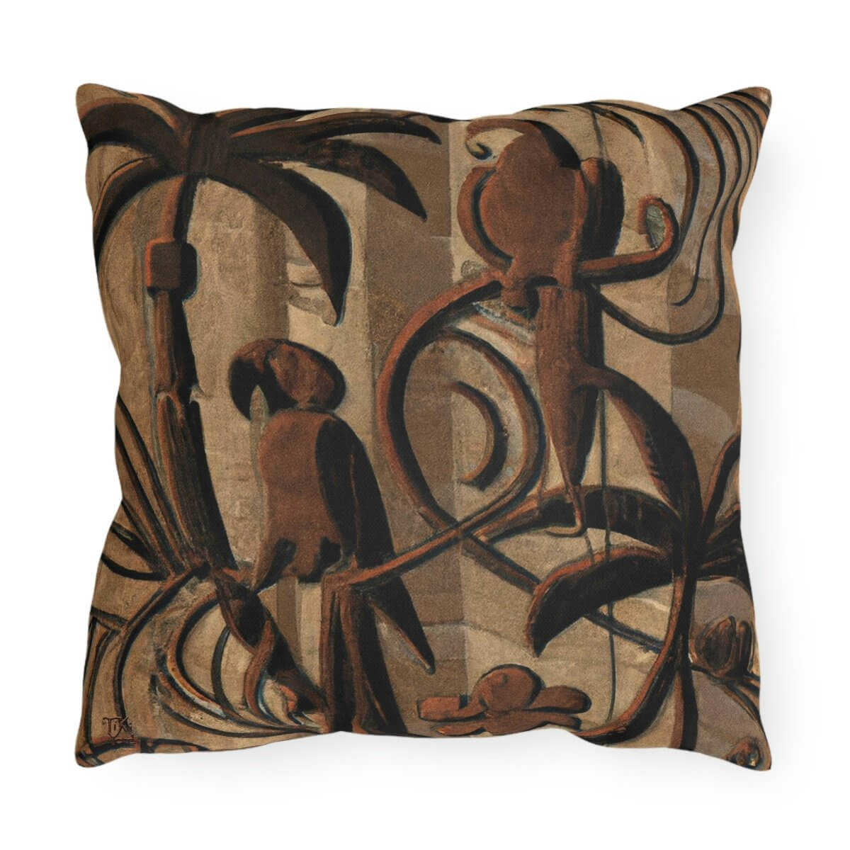 Koa Jungle - Outdoor Throw Pillow - The Tiki Yard - Outdoor Throw Pillows