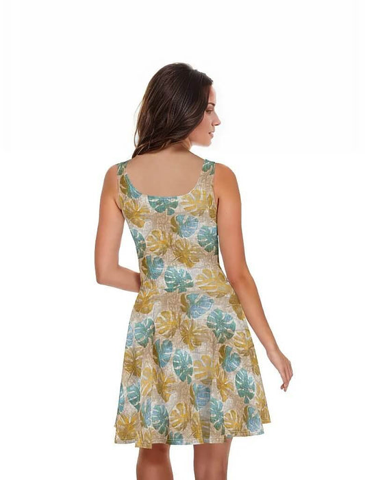 Beach Bum - Hawaiian Dress - The Tiki Yard - Women's Hawaiian Skater Dress