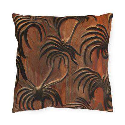 Palm Craft - Outdoor Throw Pillow - The Tiki Yard - Outdoor Throw Pillows