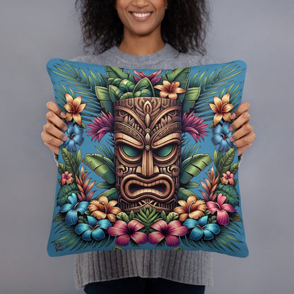 Oceanic Tiki Garden - Indoor Throw Pillow - The Tiki Yard - Indoor Throw Pillows