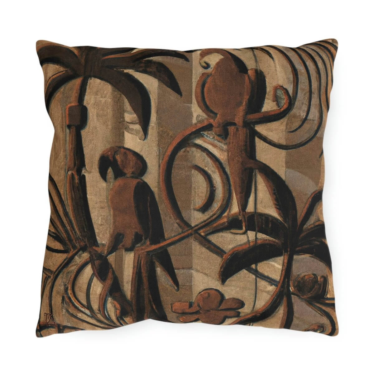 Koa Jungle - Outdoor Throw Pillow - The Tiki Yard - Outdoor Throw Pillows