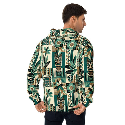 Tikiometry Tapestry - Men's Hoodie - The Tiki Yard - Men's Hawaiian Hoodie