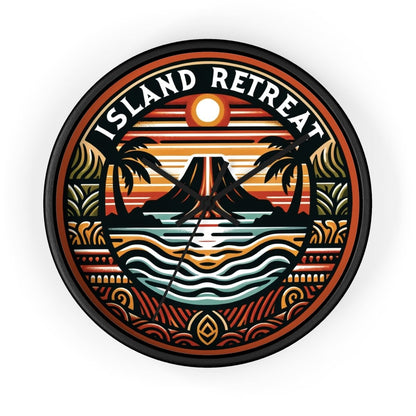 Island Retreat - Wall Clock - The Tiki Yard - Wall Clocks