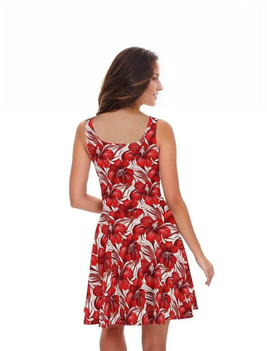 Luau Secrets - Hawaiian Dress - The Tiki Yard - Women's Hawaiian Skater Dress