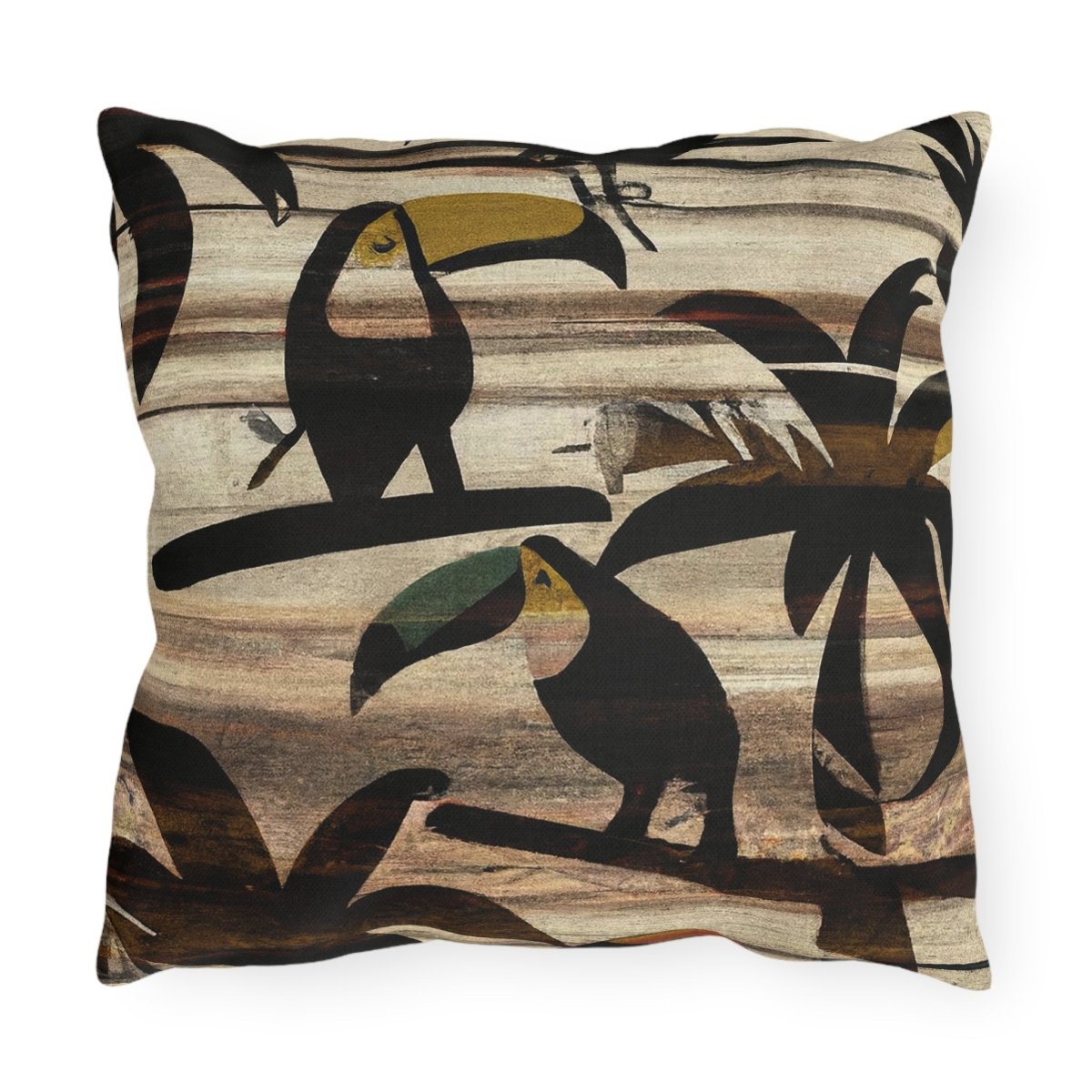 Toucan Luster - Outdoor Throw Pillow - The Tiki Yard - Outdoor Throw Pillows