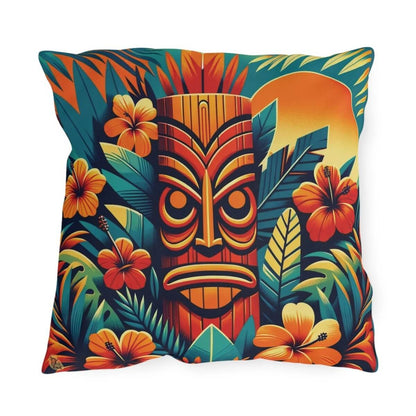 Tropic Guardian - Outdoor Throw Pillow - The Tiki Yard - Outdoor Throw Pillows