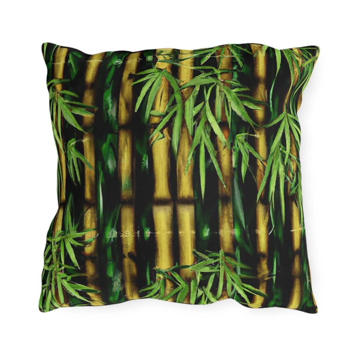 Bamboo Shadows - Outdoor Throw Pillow - The Tiki Yard - Outdoor Throw Pillows