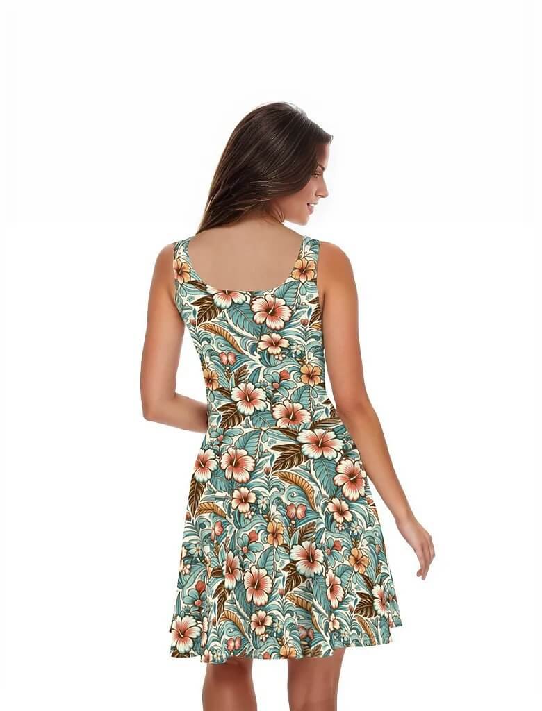 Kona Breeze - Hawaiian Dress - The Tiki Yard - Women's Hawaiian Skater Dress