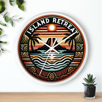 Island Retreat - Wall Clock - The Tiki Yard - Wall Clocks