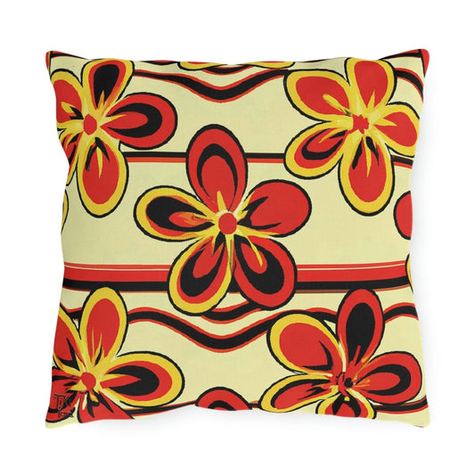 Aloha Burst - Outdoor Throw Pillow - The Tiki Yard - Outdoor Throw Pillows