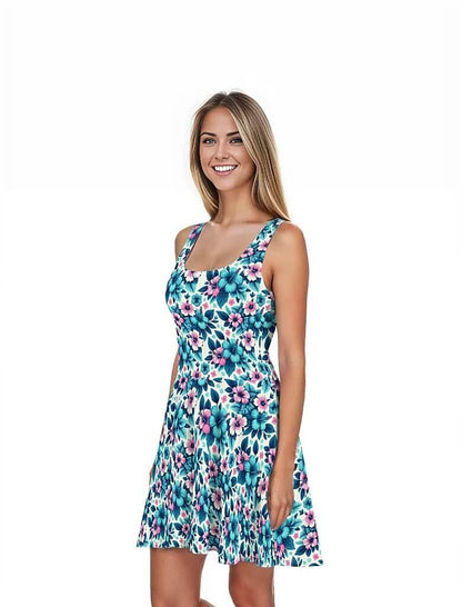 Nohea Pua - Hawaiian Dress - The Tiki Yard - Women's Hawaiian Skater Dress