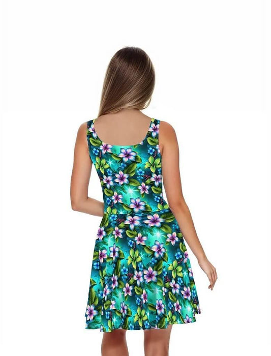 Hanalei Lullaby - Hawaiian Dress - The Tiki Yard - Women's Hawaiian Skater Dress