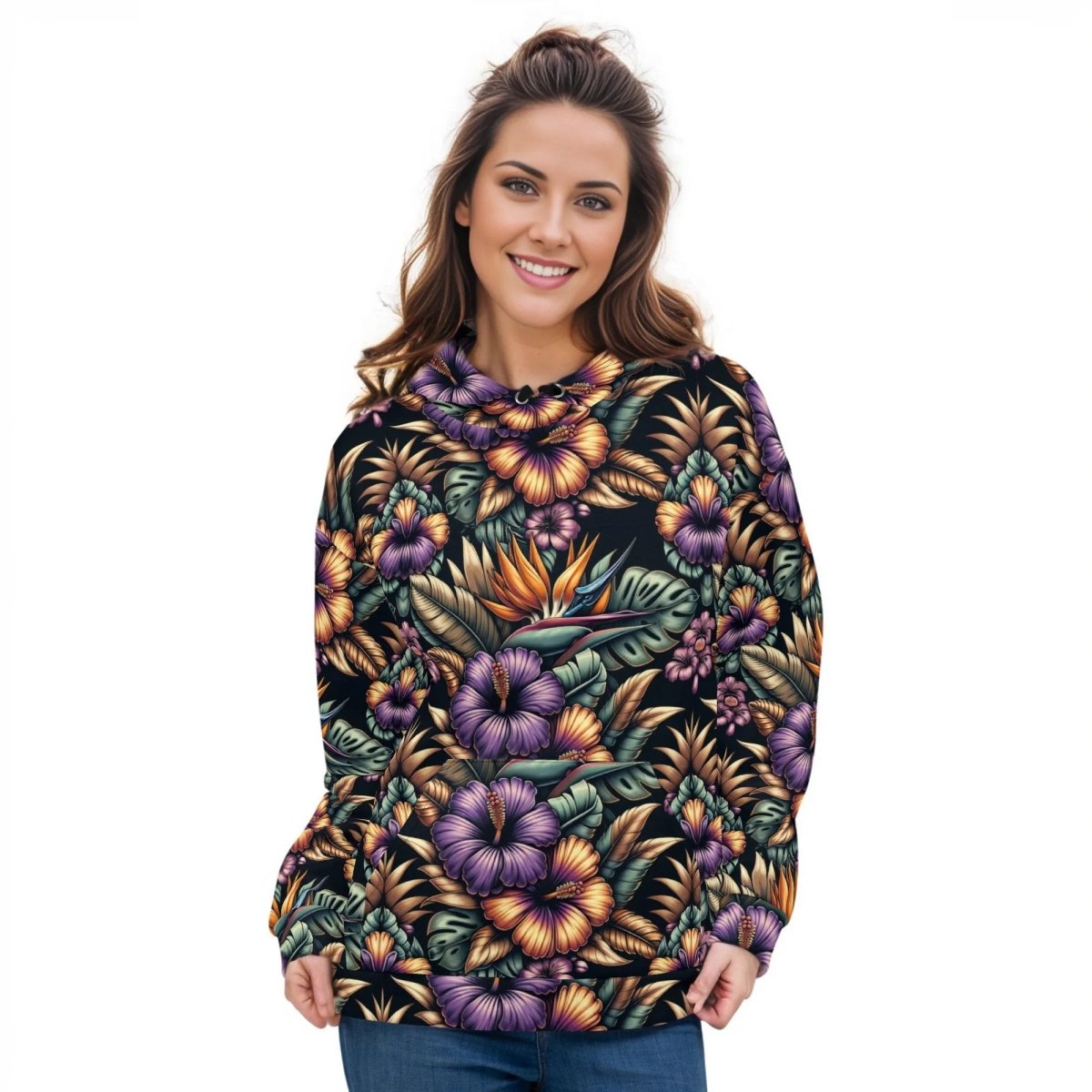 Maui Primal - Women's Hoodie - The Tiki Yard - Women's Hawaiian Hoodie