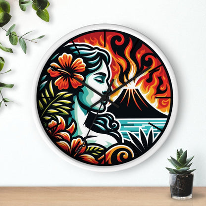 Burning Desire - Wall Clock - The Tiki Yard - Wall Clocks