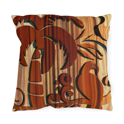 Koa Breeze - Outdoor Throw Pillow - The Tiki Yard - Outdoor Throw Pillows
