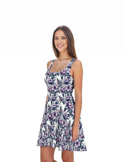 Wahi Pana - Hawaiian Dress - The Tiki Yard - Women's Hawaiian Skater Dress