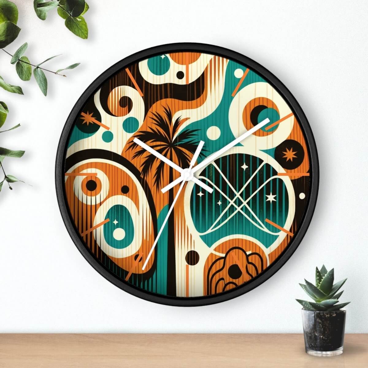 Atomic Rewind - Wall Clock - The Tiki Yard - Wall Clocks