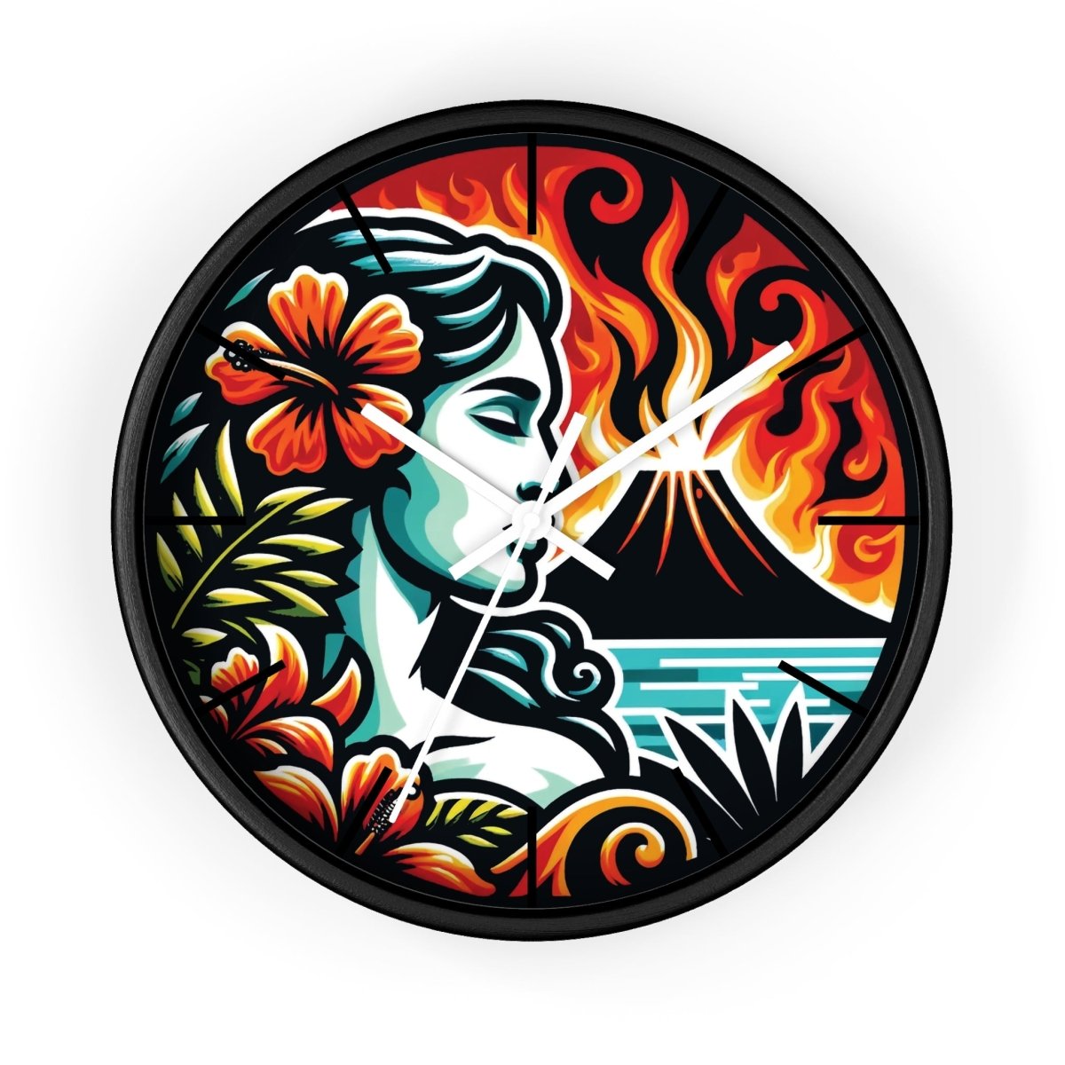 Burning Desire - Wall Clock - The Tiki Yard - Wall Clocks