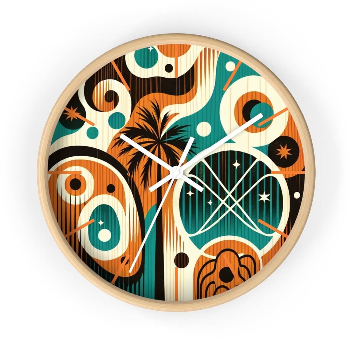 Atomic Rewind - Wall Clock - The Tiki Yard - Wall Clocks