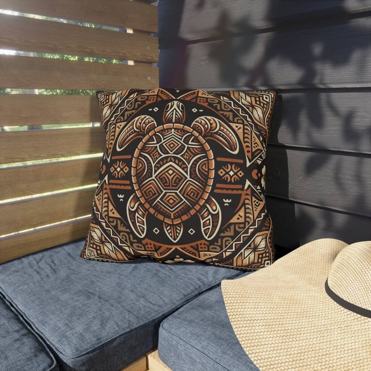 Tribal Alchemy - Outdoor Throw Pillow - The Tiki Yard - Outdoor Throw Pillows